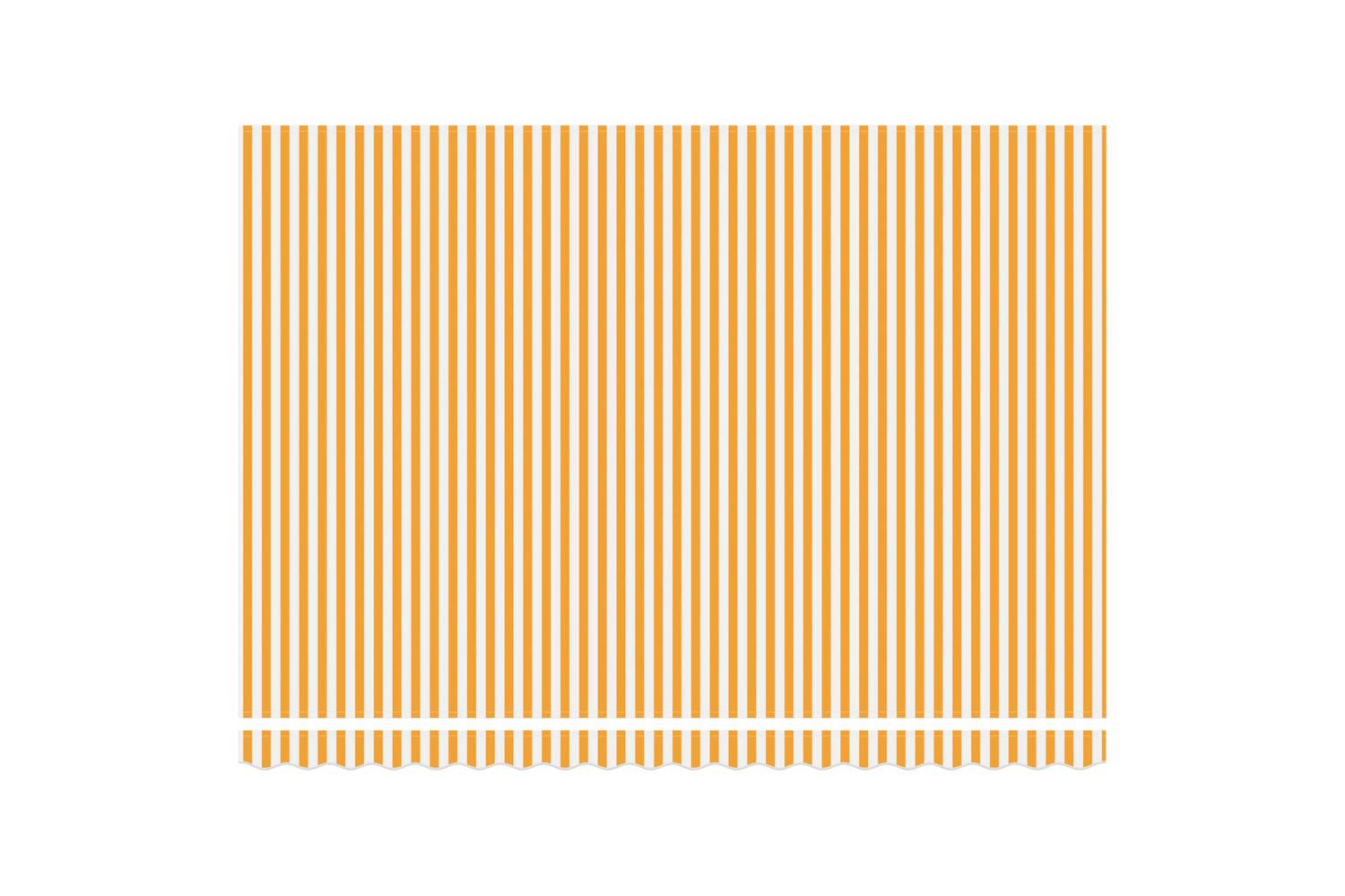 Vidaxl Retractable Awning Orange And White 450x300 Cm Fabric-7