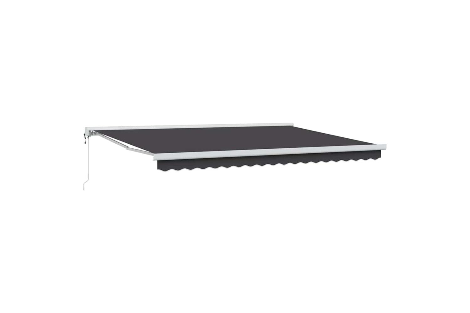 Vidaxl Retractable Awning Manual Anthracite 450 X 300 Cm Fabric Metal-2