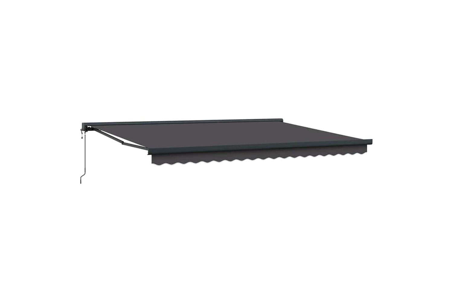 Vidaxl Retractable Awning Manual Anthracite 450 X 300 Cm Fabric Metal-2