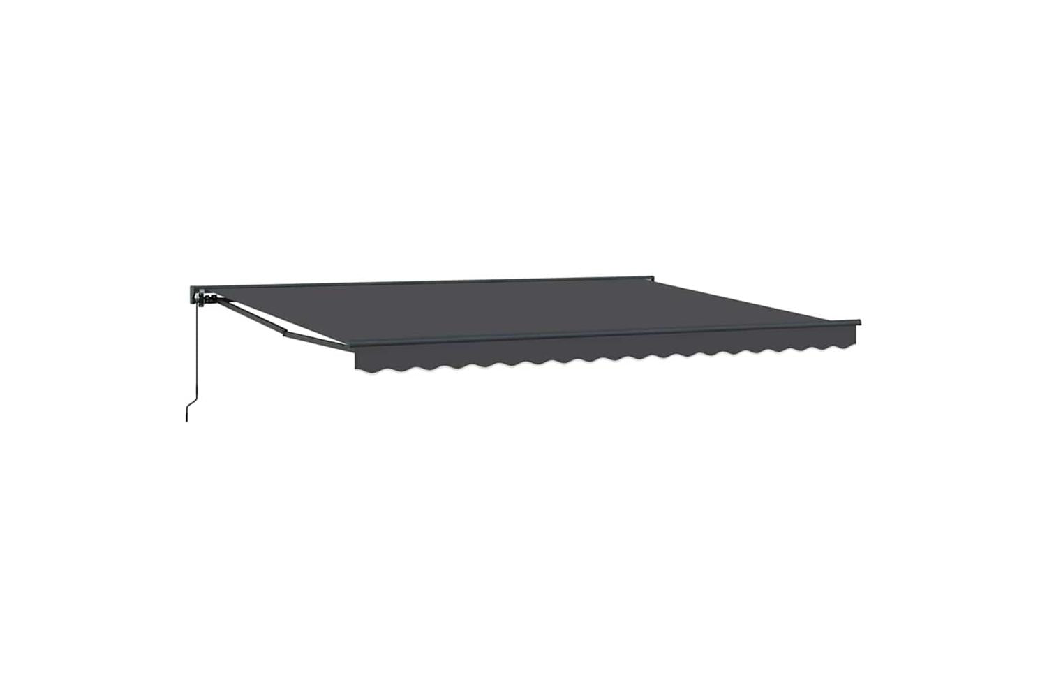 Vidaxl Retractable Awning Manual Anthracite 450x300 Cm Fabric-2
