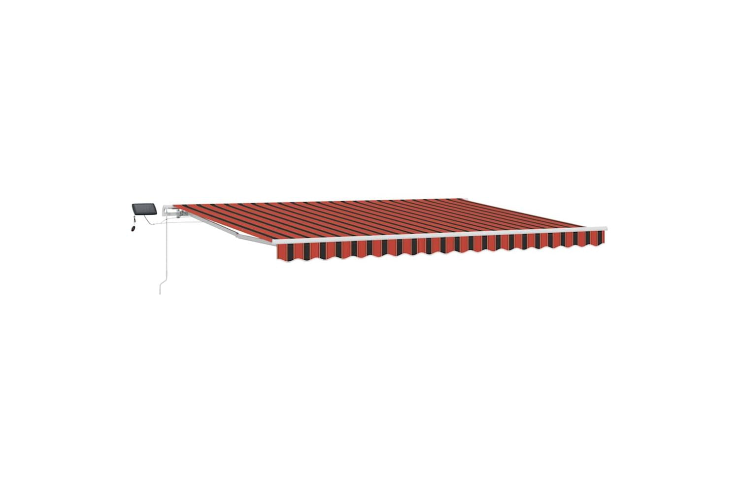 Vidaxl Retractable Awning With Orange And Brown 450 X 300 Cm Fabric-2
