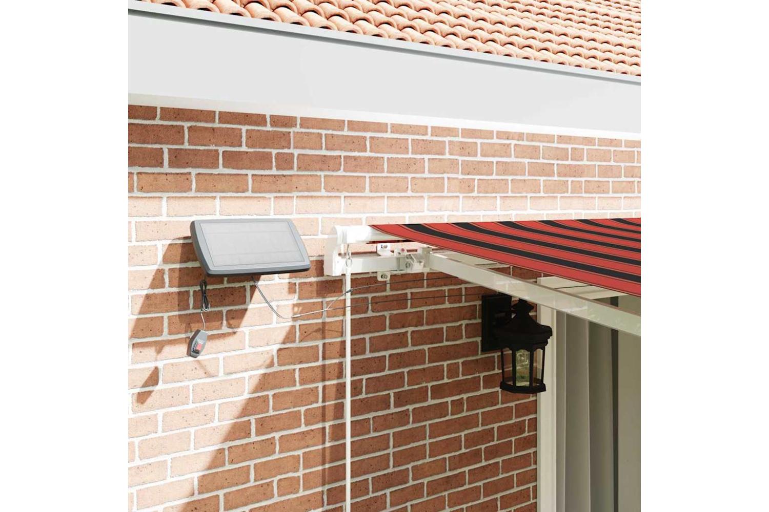 Vidaxl Retractable Awning With Orange And Brown 450 X 300 Cm Fabric-4