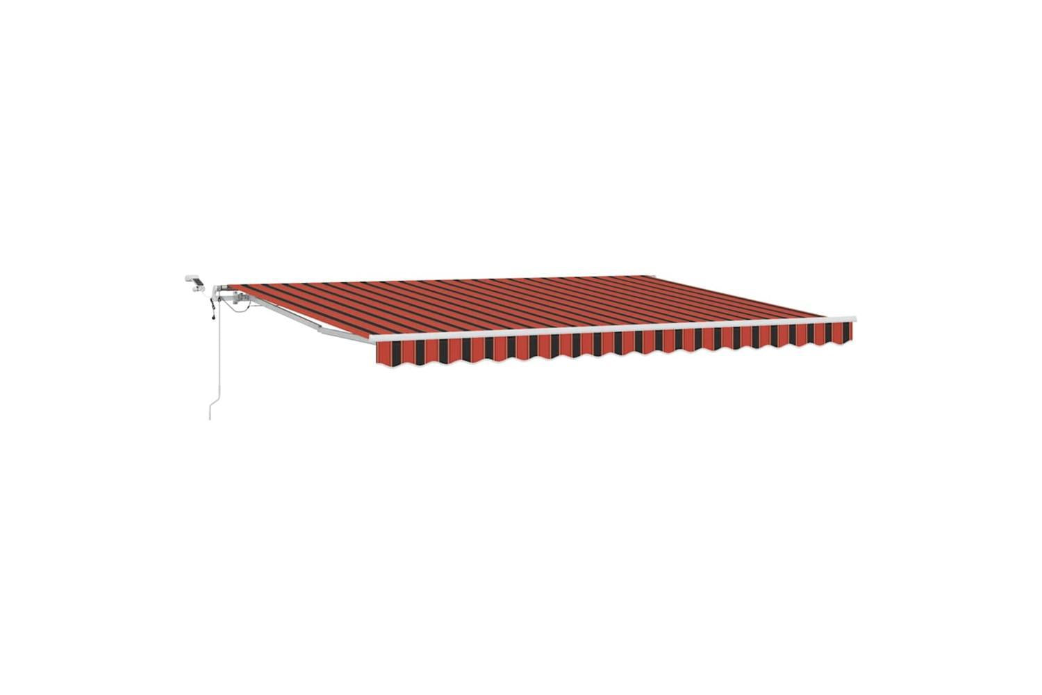 Vidaxl Retractable Awning Orange And Brown 450 X 300 Cm-2