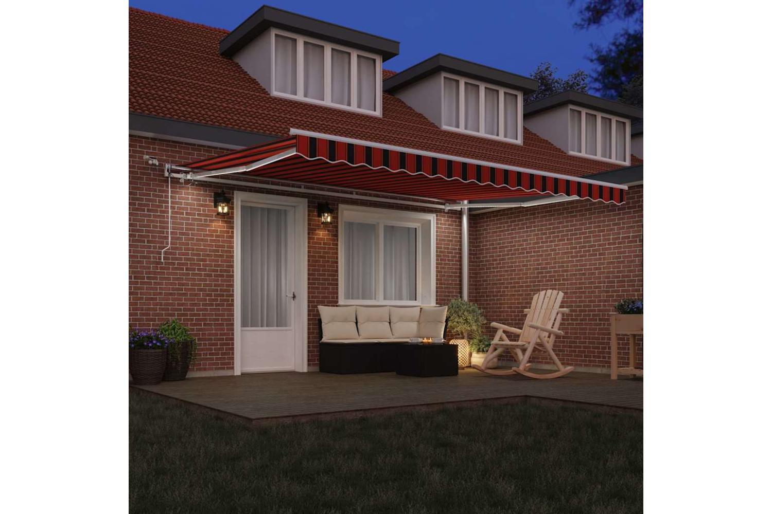 Vidaxl Retractable Awning Orange And Brown 450 X 300 Cm-3