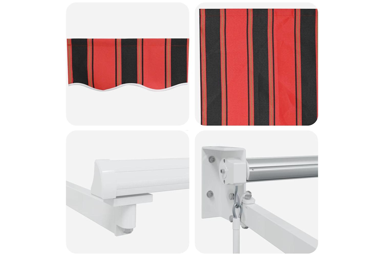 Vidaxl Retractable Awning Manual Orange And Brown 450 X 300 Cm-8