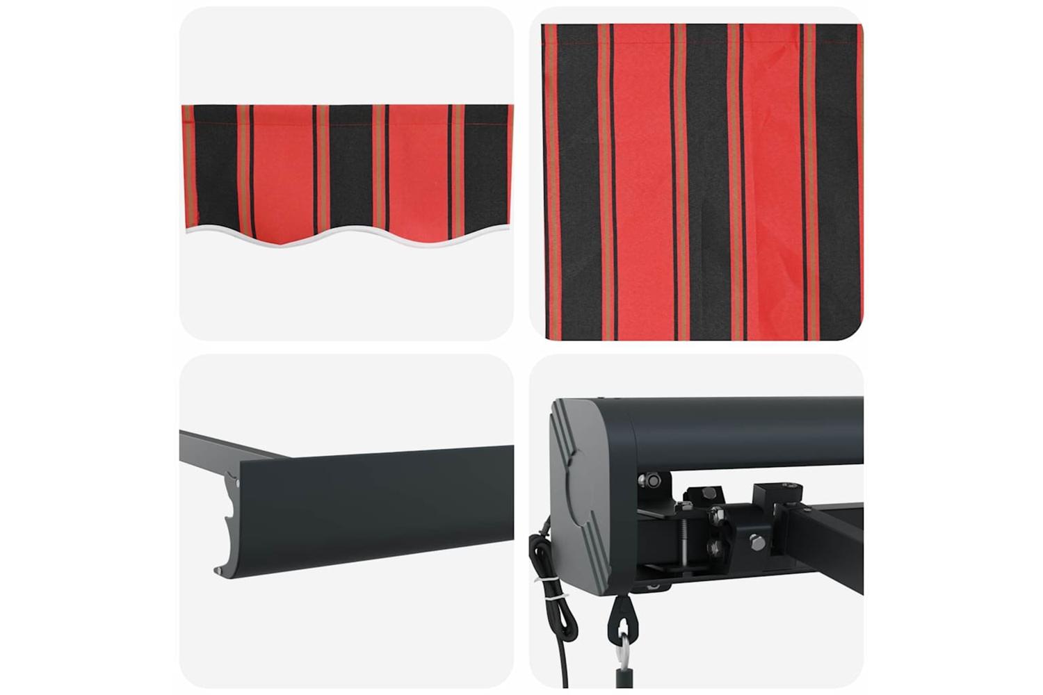 Vidaxl Retractable Awning Orange And Brown 450 X 300 Cm Fabric Metal-8