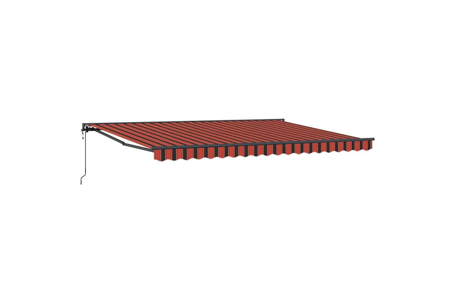 Vidaxl Retractable Awning Orange And Brown 450x300 Cm Fabric-2