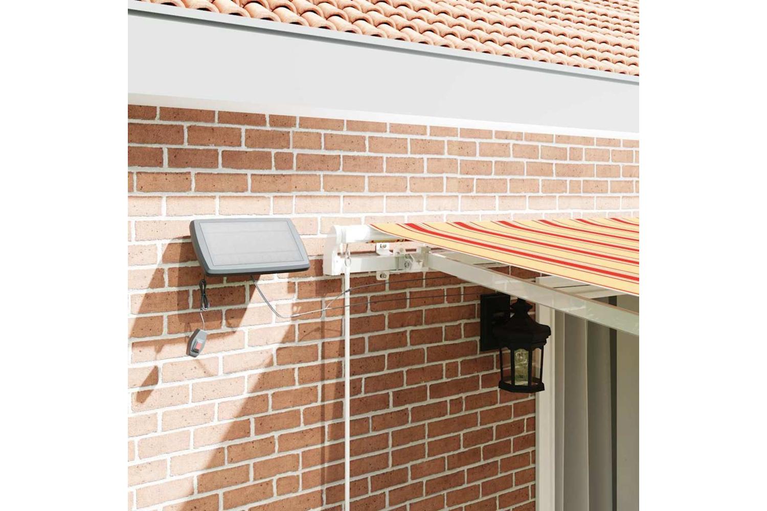 Vidaxl Retractable Awning With Yellow And Orange 450 X 300 Cm Fabric-4