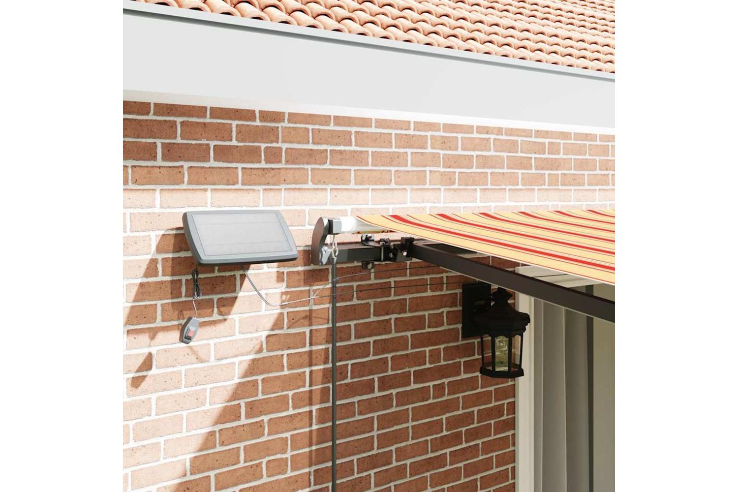 Vidaxl Retractable Awning Manual Yellow And Orange 450 X 300 Cm Fabric-4