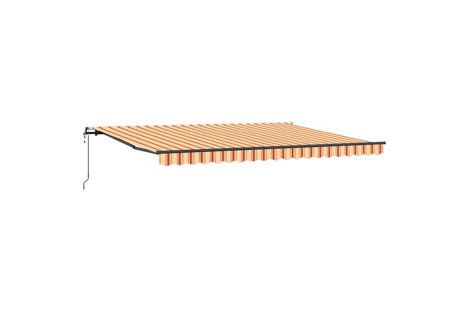Vidaxl Retractable Awning Yellow And Orange 450 X 300 Cm Fabric