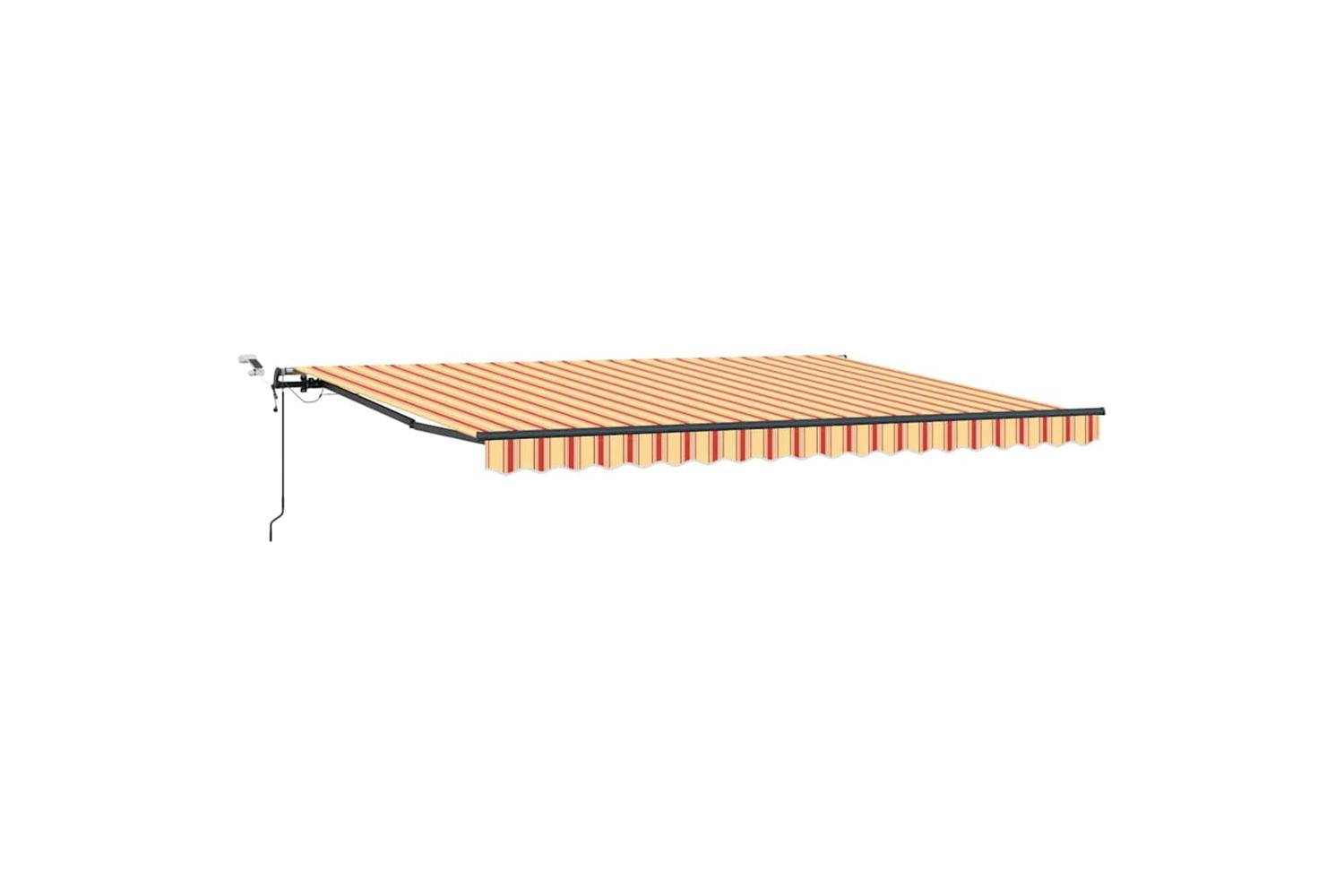 Vidaxl Retractable Awning With Yellow And Orange 450 X 300 Cm Fabric