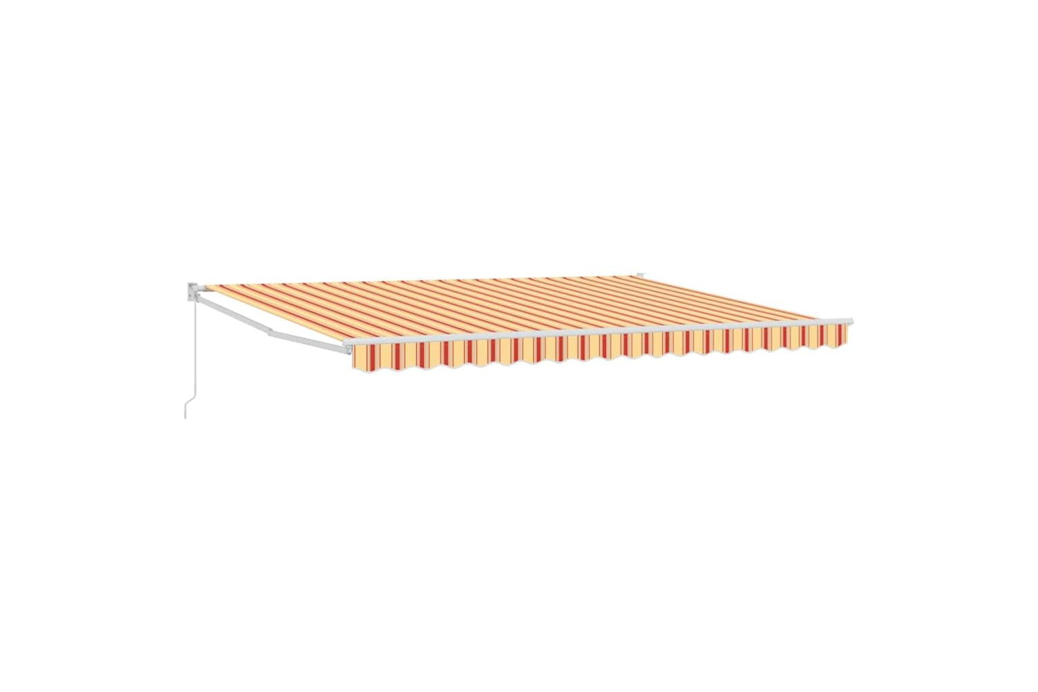 Vidaxl Retractable Awning Yellow And Orange 450 X 300 Cm Fabric-2