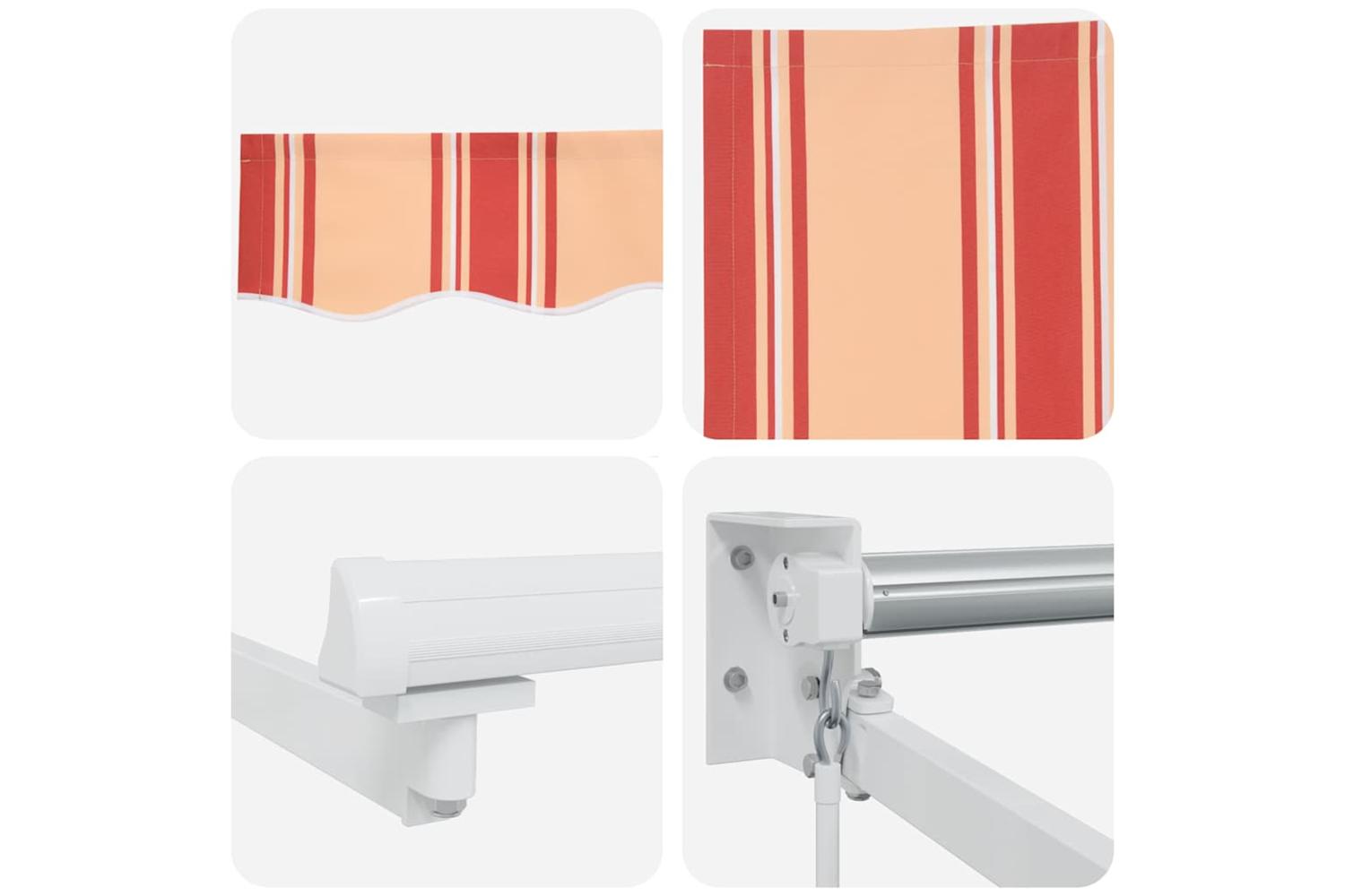 Vidaxl Retractable Awning Yellow And Orange 450 X 300 Cm Fabric-8