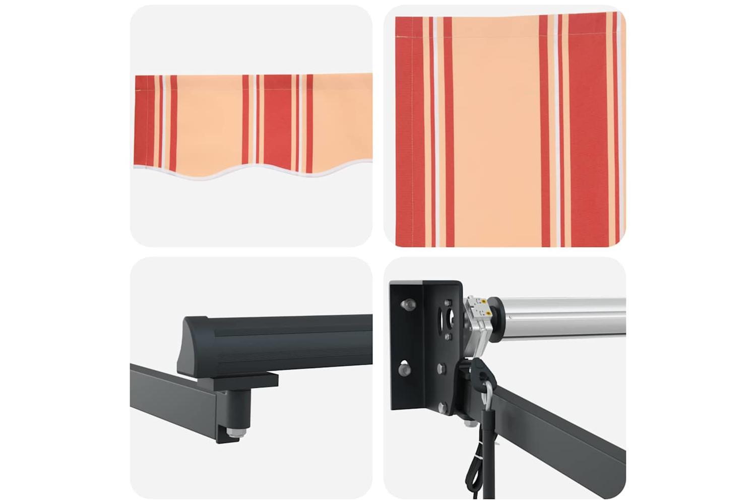 Vidaxl Retractable Awning Yellow And Orange 450 X 300 Cm Fabric-8