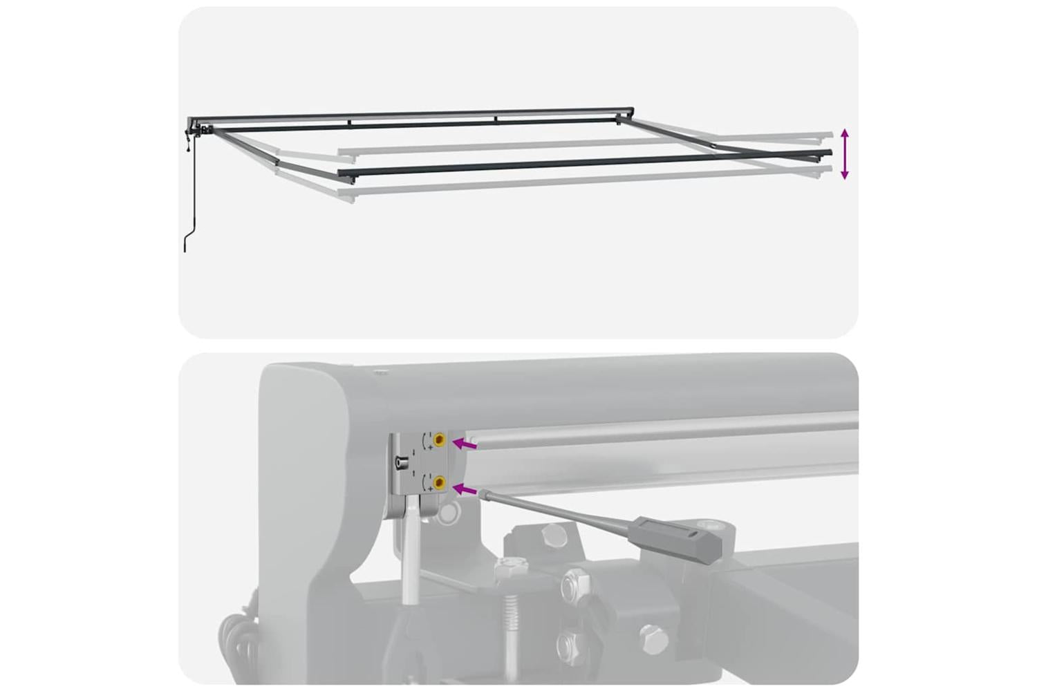 Vidaxl Retractable Awning Yellow And Orange 450x300 Cm Fabric-10