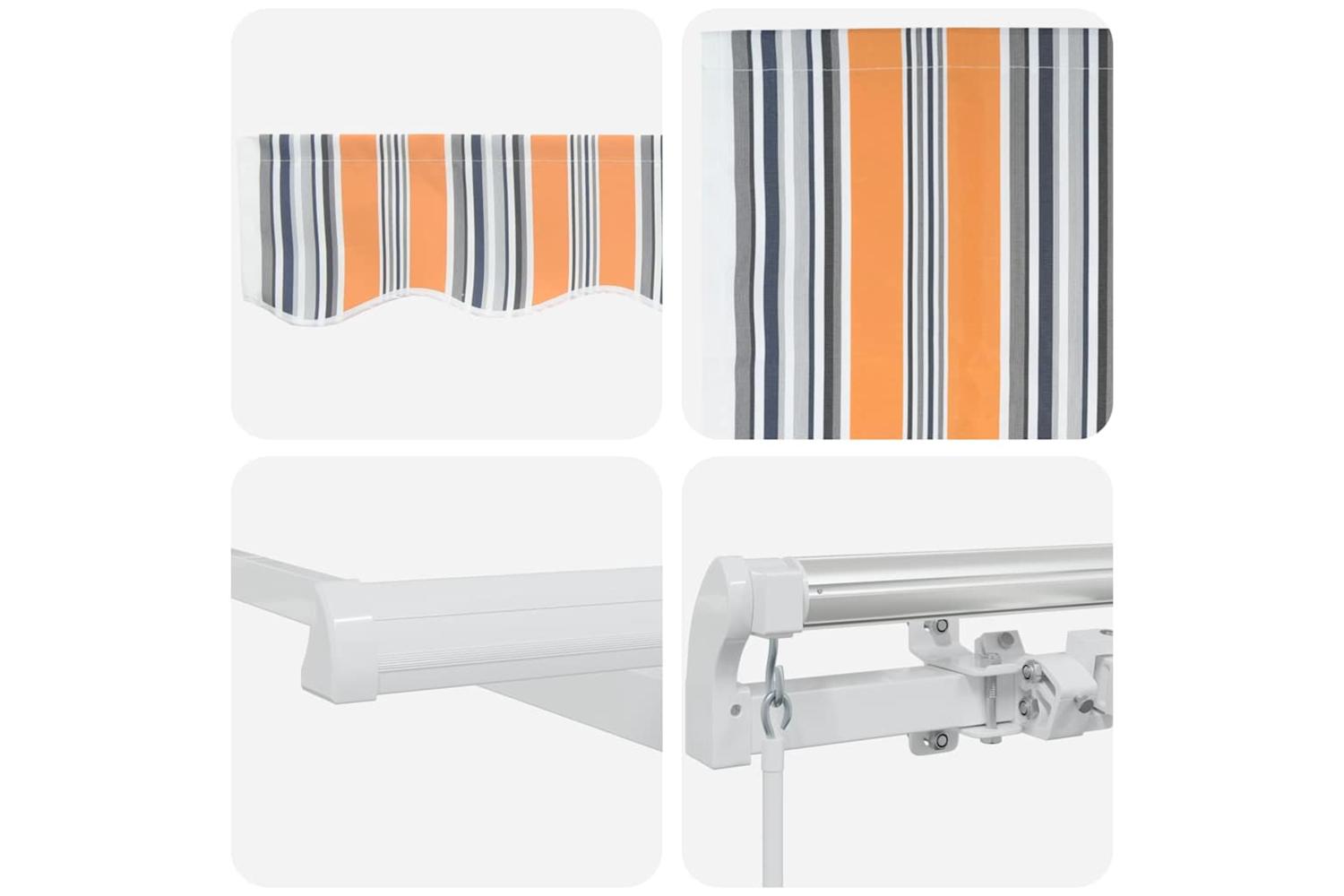 Vidaxl Retractable Awning Multicolour 450 X 300 Cm Polyester And Metal-8