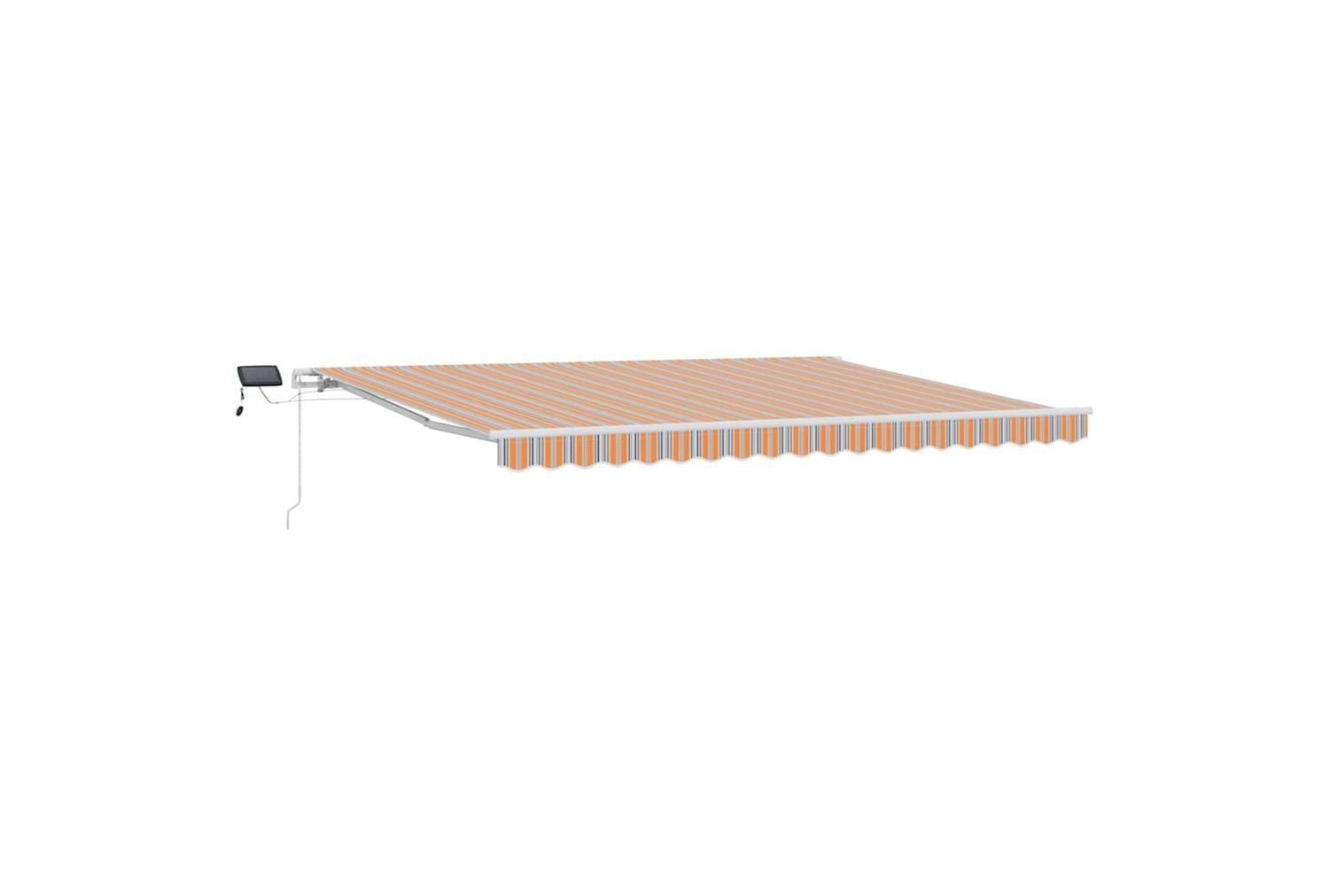 Vidaxl Retractable Awning With Manual Multicolour 450 X 300 Cm Fabric-2