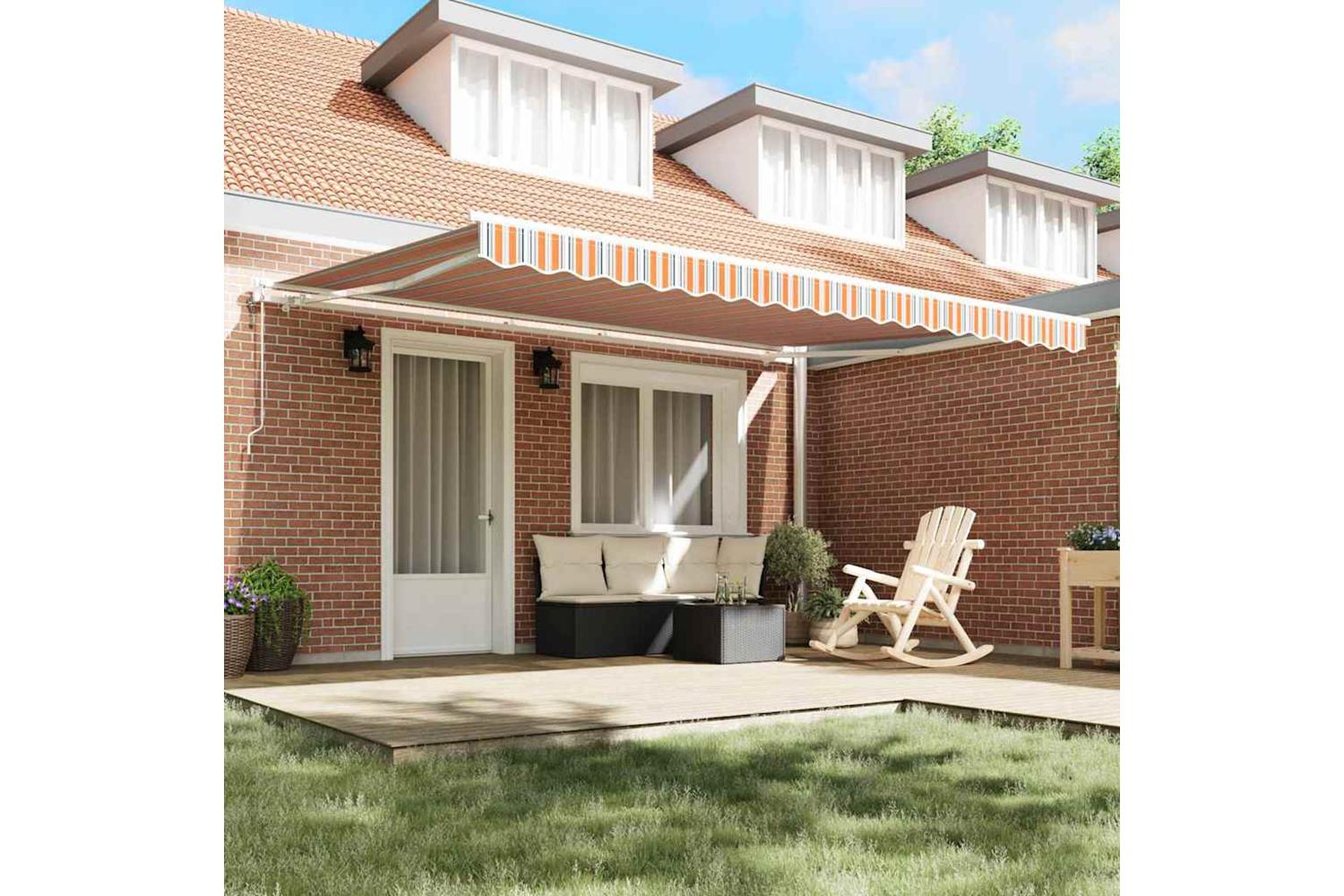 Vidaxl Retractable Awning Multicolour 450 X 300 Cm Fabric-3