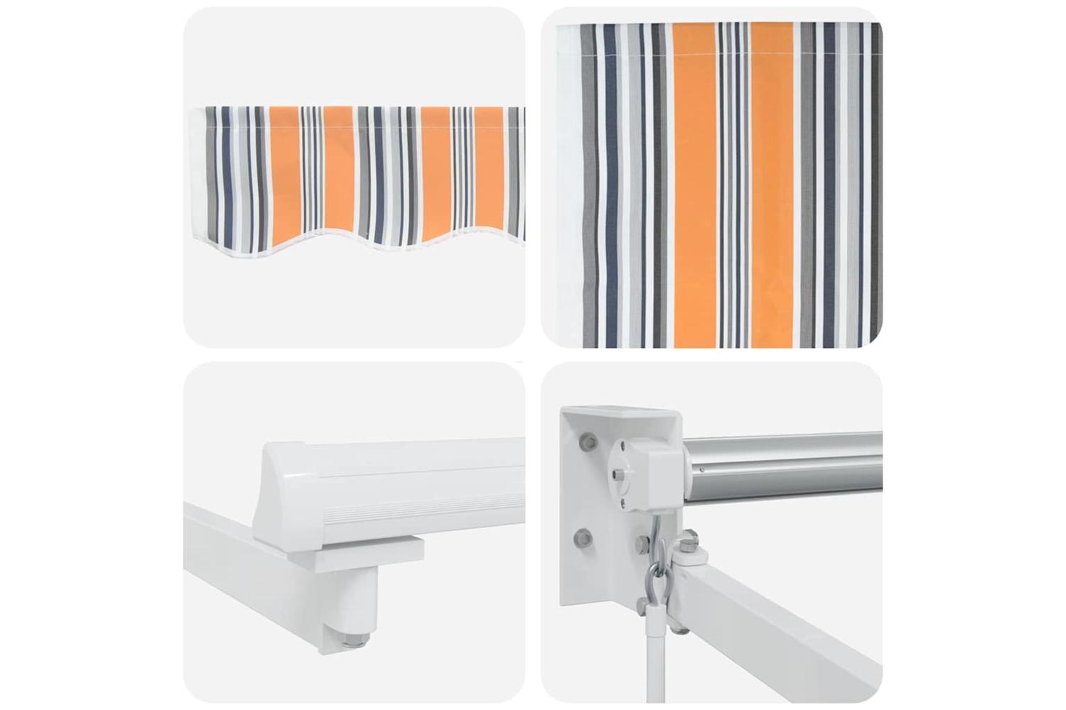Vidaxl Retractable Awning Multicolour 450 X 300 Cm Polyester And Metal-8