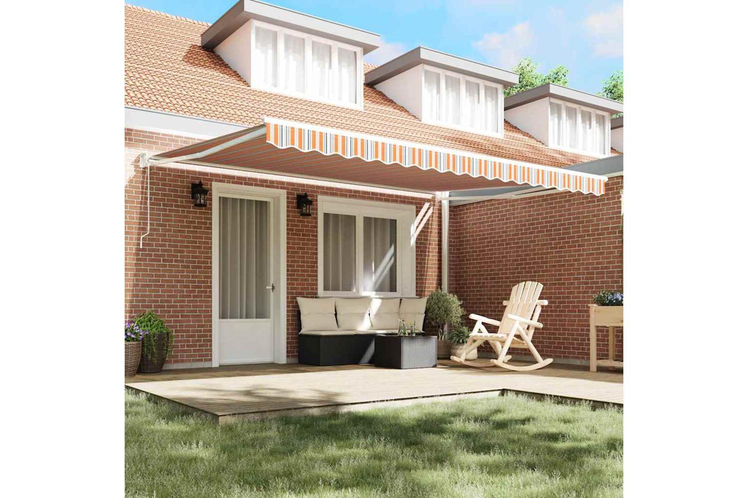Vidaxl Retractable Awning Multicolour 450 X 300 Cm Polyester And Metal-3
