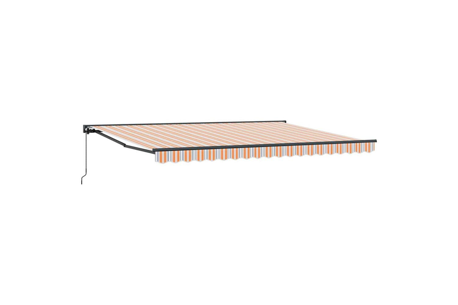 Vidaxl Retractable Awning Manual Multicolour Stripe 450x300 Cm Fabric-2