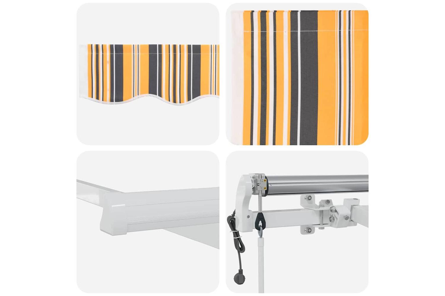 Vidaxl Retractable Awning 450 X 300 Cm Multicolour-8