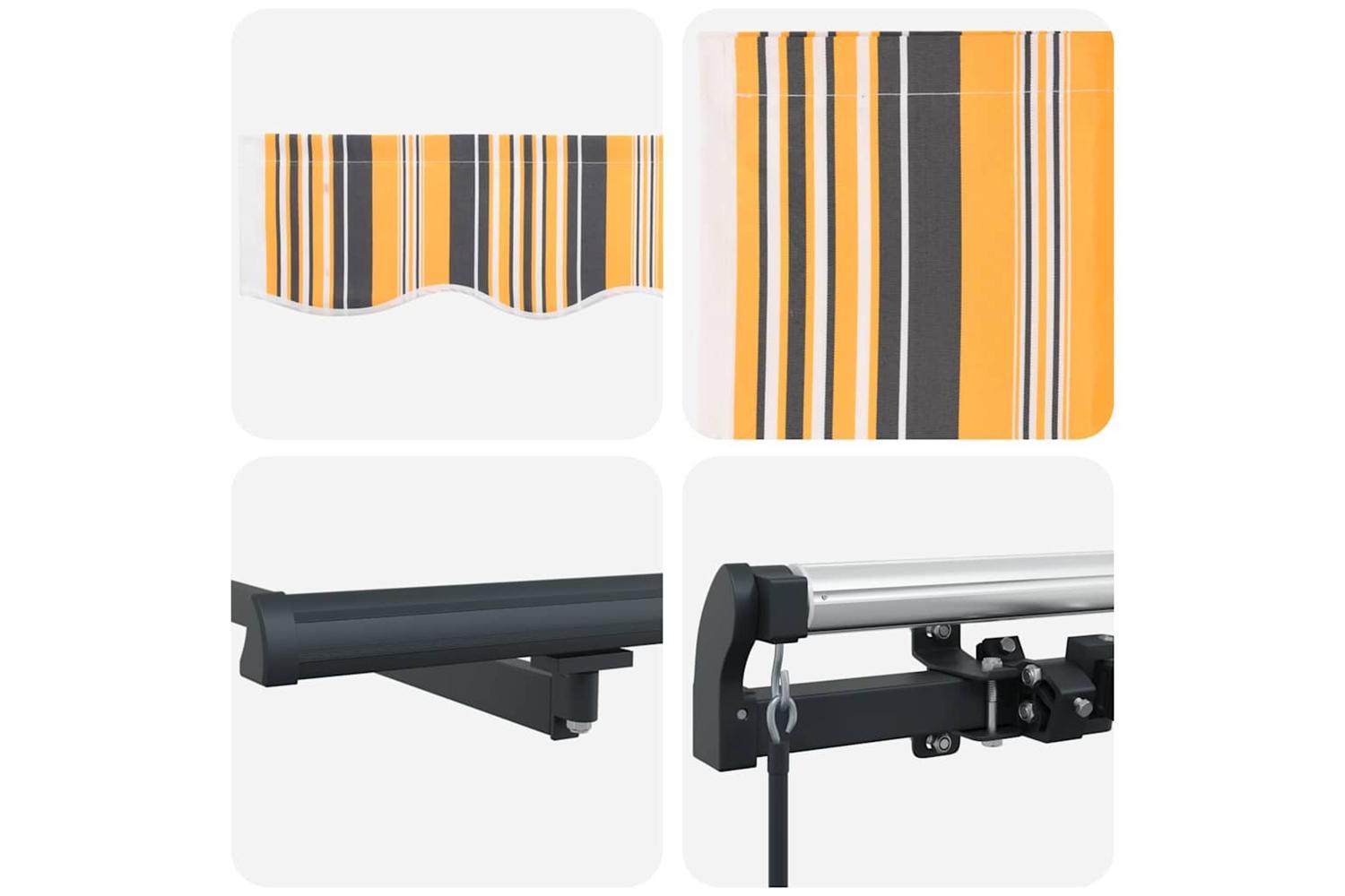 Vidaxl Retractable Awning Manual Multicolour 450 X 300 Cm Fabric-8