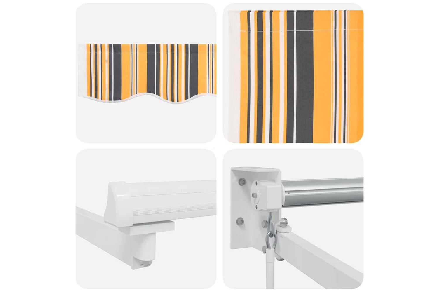 Vidaxl Retractable Awning Multicolour 450 X 300 Cm Polyester And Metal-8