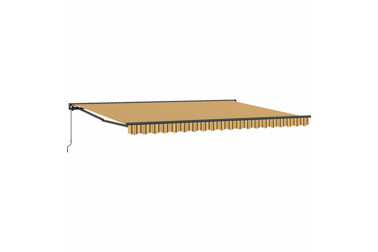 Vidaxl Retractable Awning Manual Multicolour Stripe 450x300 Cm Fabric-2