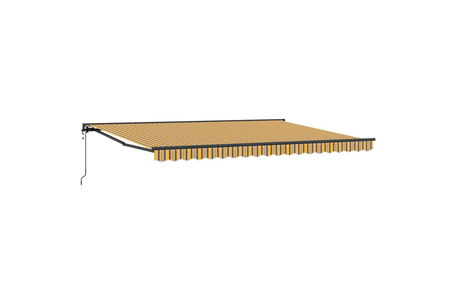Vidaxl Retractable Awning Multicolour Stripe 450x300 Cm Fabric-2