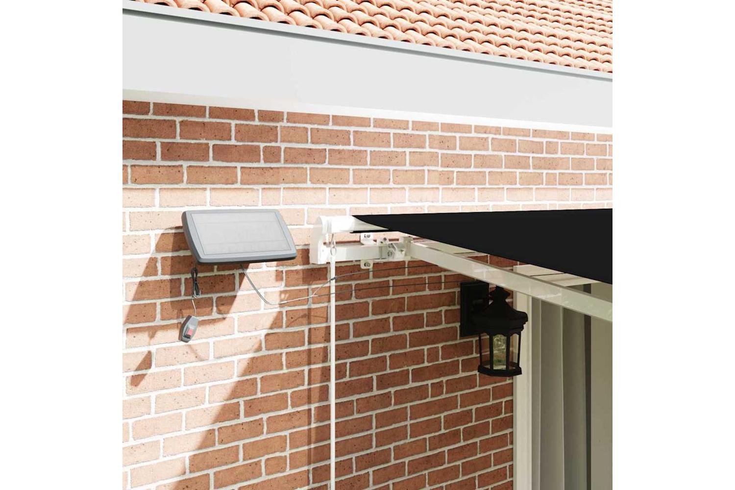 Vidaxl Retractable Awning With Manual Black 450 X 300 Cm Fabric-4