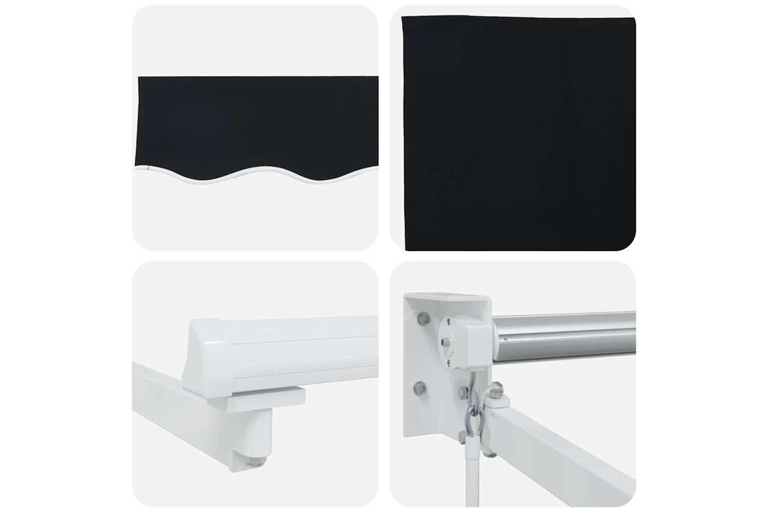 Vidaxl Retractable Awning Black 450 X 300 Cm Polyester And Metal-8