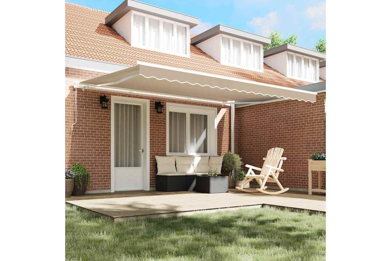 Vidaxl Awning Retractable Beige 45 X 3 M Polyester And Metal-3