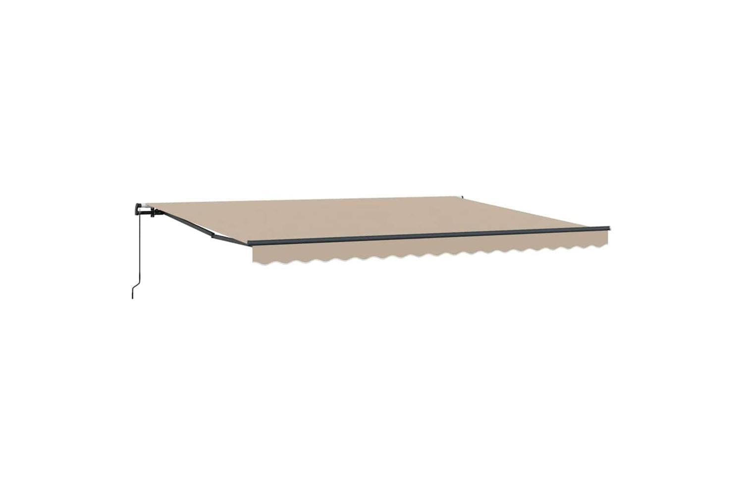 Vidaxl Retractable Awning Manual Beige 450 X 300 Cm Fabric-2