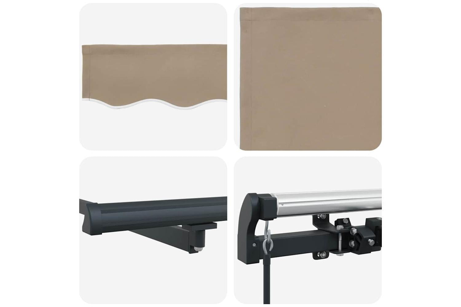 Vidaxl Retractable Awning Manual Beige 450 X 300 Cm Fabric-8