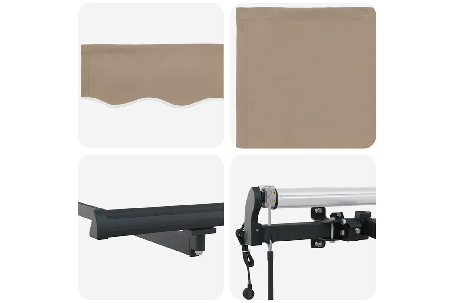 Vidaxl Retractable Awning Beige 450 X 300 Cm Fabric-8