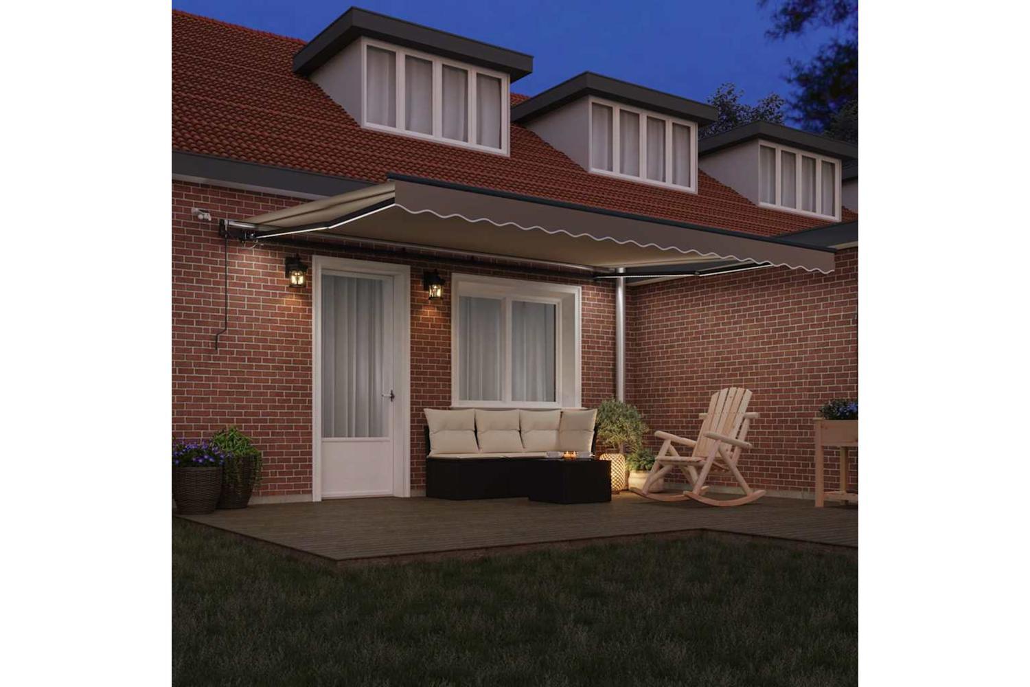 Vidaxl Retractable Awning With Beige 450 X 300 Cm Fabric-3