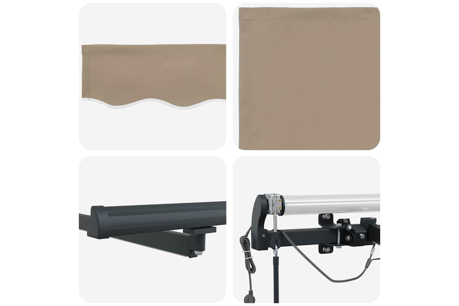 Vidaxl Retractable Awning With Beige 450 X 300 Cm Fabric-10