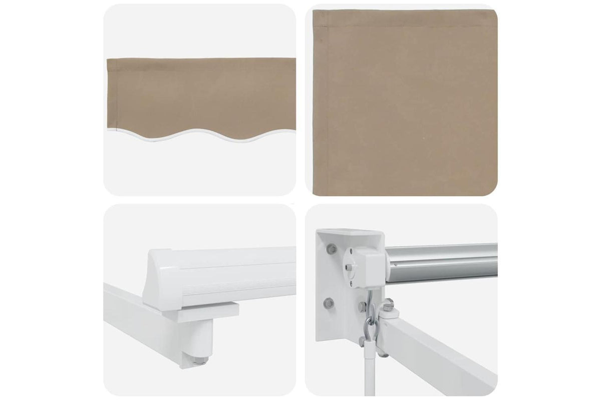 Vidaxl Awning Retractable Manual Beige 45 X 3 M Polyester And Metal-8