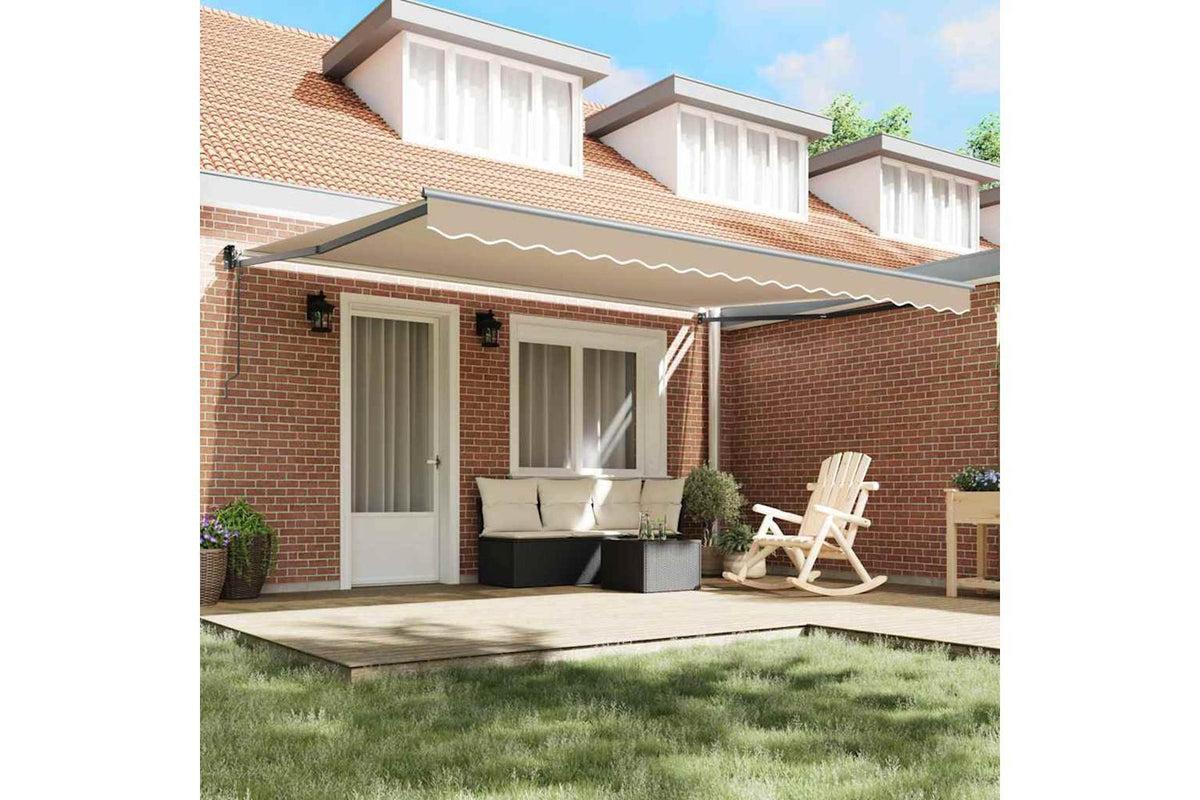 Vidaxl Awning Retractable Beige 45 X 3 M Polyester And Metal-3