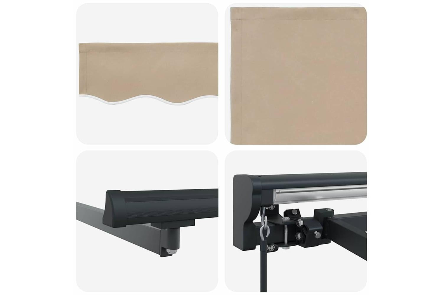 Vidaxl Retractable Awning Manual Beige 450x300 Cm Fabric-8