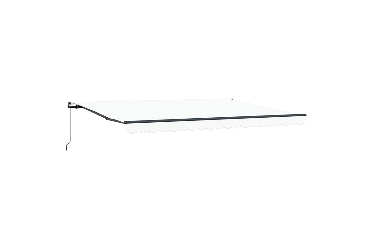 Vidaxl Awning Manual White 450 X 300 Cm Fabric-2