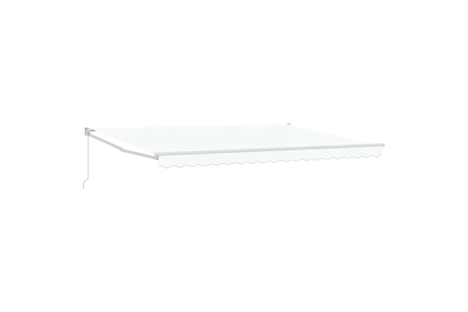 Vidaxl Awning Retractable Manual White 45 X 3 M Polyester And Metal-2