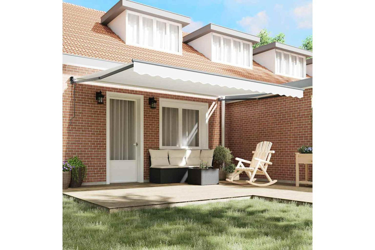 Vidaxl Awning Retractable White 45 X 3 M Polyester And Metal-3