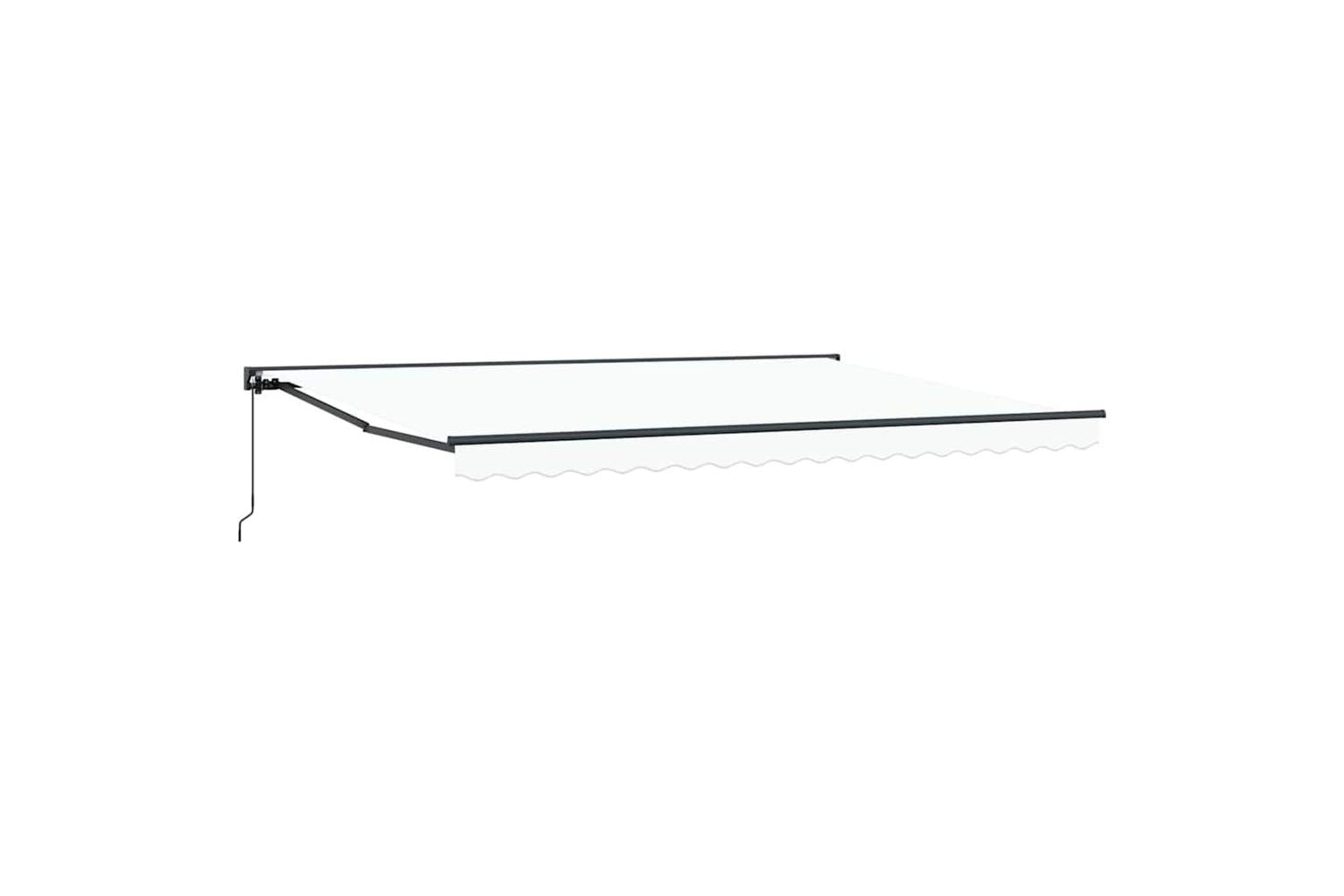 Vidaxl Retractable Awning Manual White 450x300 Cm Fabric
