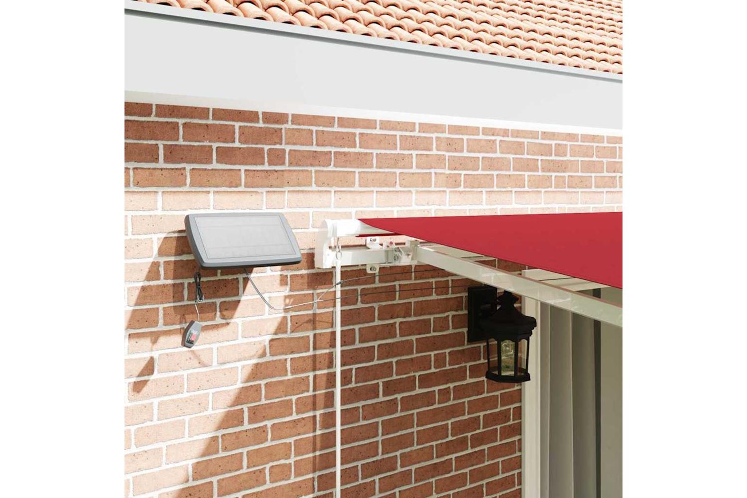 Vidaxl Retractable Awning With Manual Red 450 X 300 Cm Fabric-4
