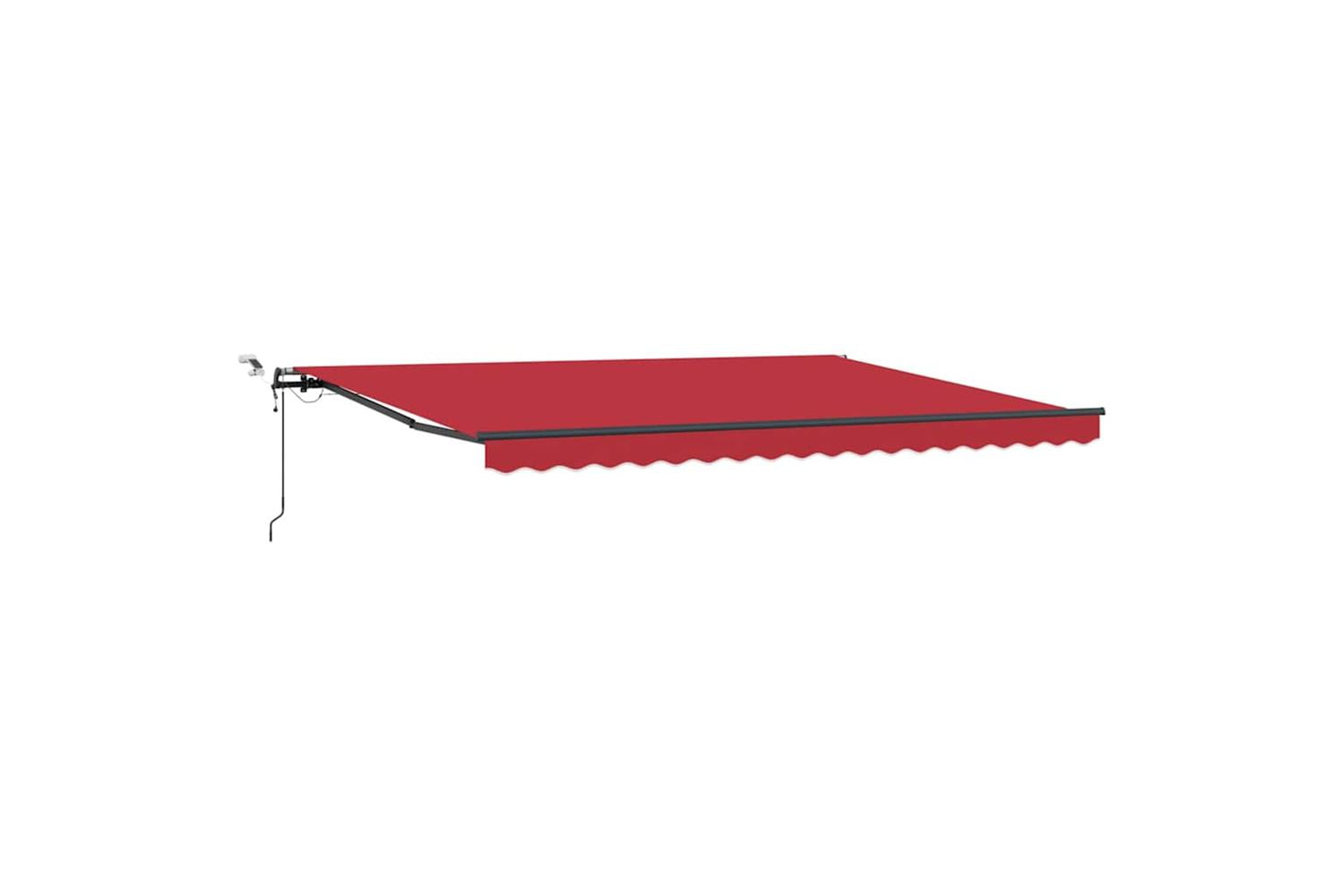 Vidaxl Retractable Awning With Red 450 X 300 Cm Fabric-2