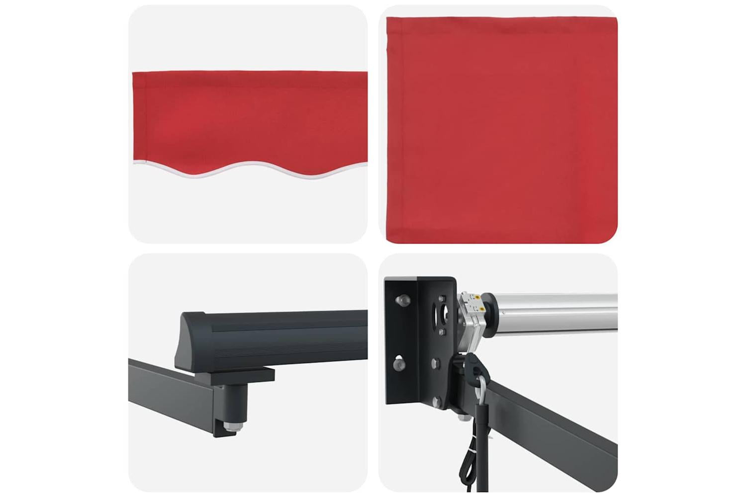Vidaxl Awning Retractable Red 45 X 3 M Polyester And Metal-8