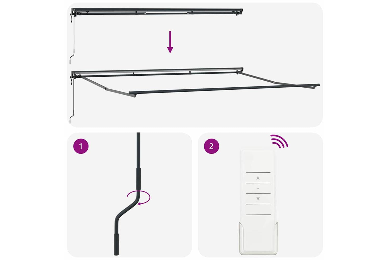 Vidaxl Retractable Awning Red 450x300 Cm Fabric-9