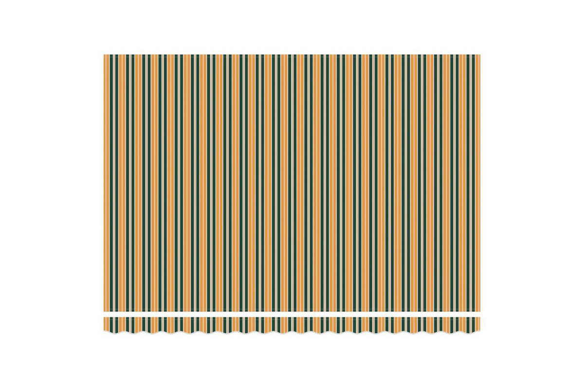 Vidaxl Retractable Awning Manual Green And Yellow 450 X 300 Cm Fabric-7